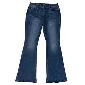 ANA High Rise Flare Jeans Women’s 14 Medium Wash Stretch Denim Boho Retro
